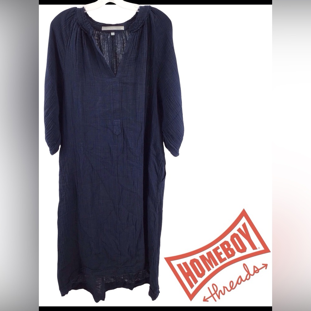 Ocean + Main Caftan M/L Navy Good